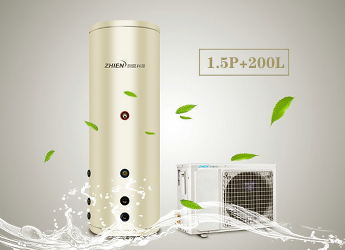 家用空氣能熱水器₪↟◕：1.5P配200L水箱-空氣能熱泵廠家