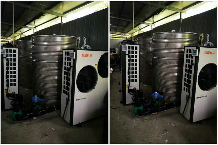 工廠生產熱水工程•▩：寧波巨藤陶瓷閥生產熱水工程-空氣能熱泵廠家